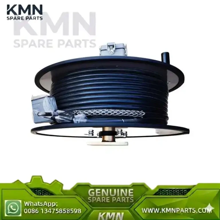 Optimize heavy-duty lifting safety with the original Zoomlion 100m cable reel (9-core / 10-pin) from KMN SPARE PARTS. High-fidelity signal tracking P/N 00663216400800000 for ZTC series cranes.